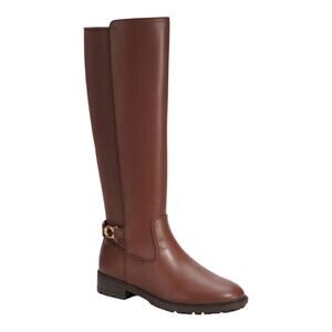 COACH Women's Faith Leather Riding Boots Brown Size 7 1/2